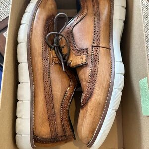 Johnston & Murphy Milson Tan Full Grain Leather Longwing Shoes